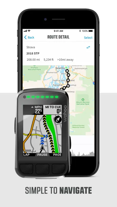 Tangkapan layar Wahoo ELEMNT Companion